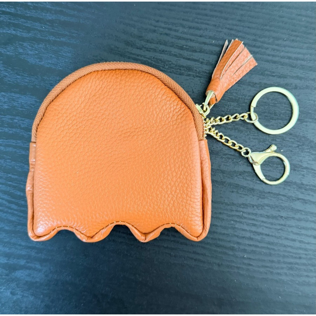 NEW Cute Cartoon Ghost Coin Purse Card Holder Big Eyes Leather Zipper