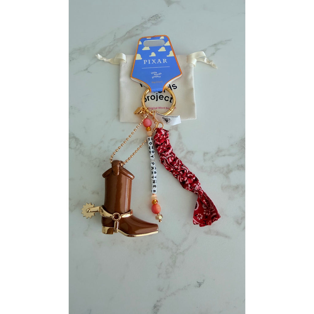 Little Words Project x Toy Story Howdy Partner Cowboy Boot Bag Charm NWT