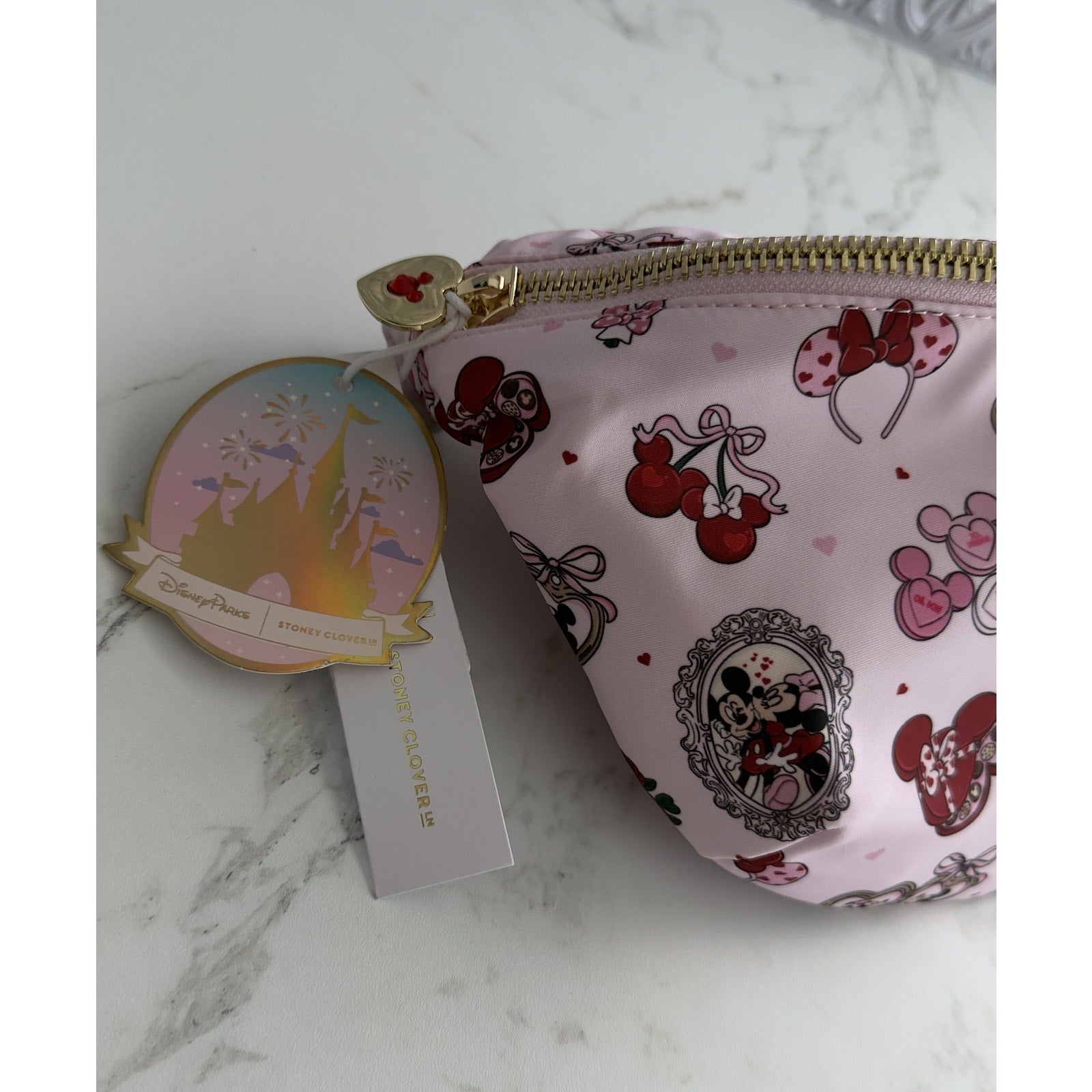 Disney Parks Stoney Clover Lane Mickey Minnie Valentine’s Day Belt Bag NEW