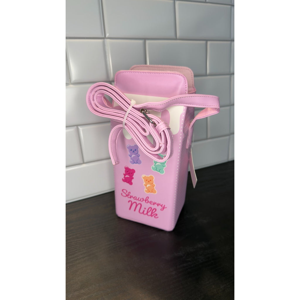 Strawberry Milk Carton/Gummy Bear Novelty Purse by Creatology™ NWT