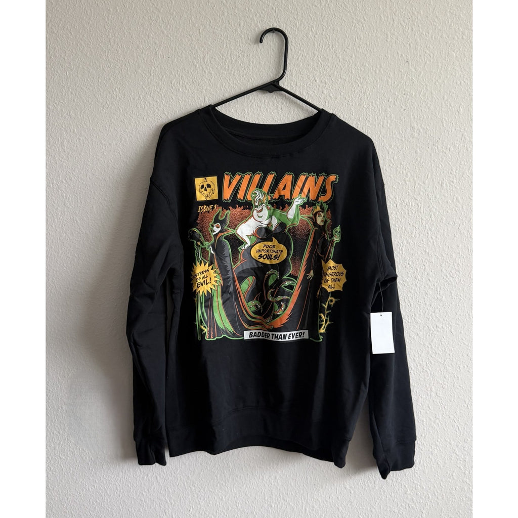 Disney Villains "Wickedly Iconic" Women's Graphic Sweatshirt – Size Large