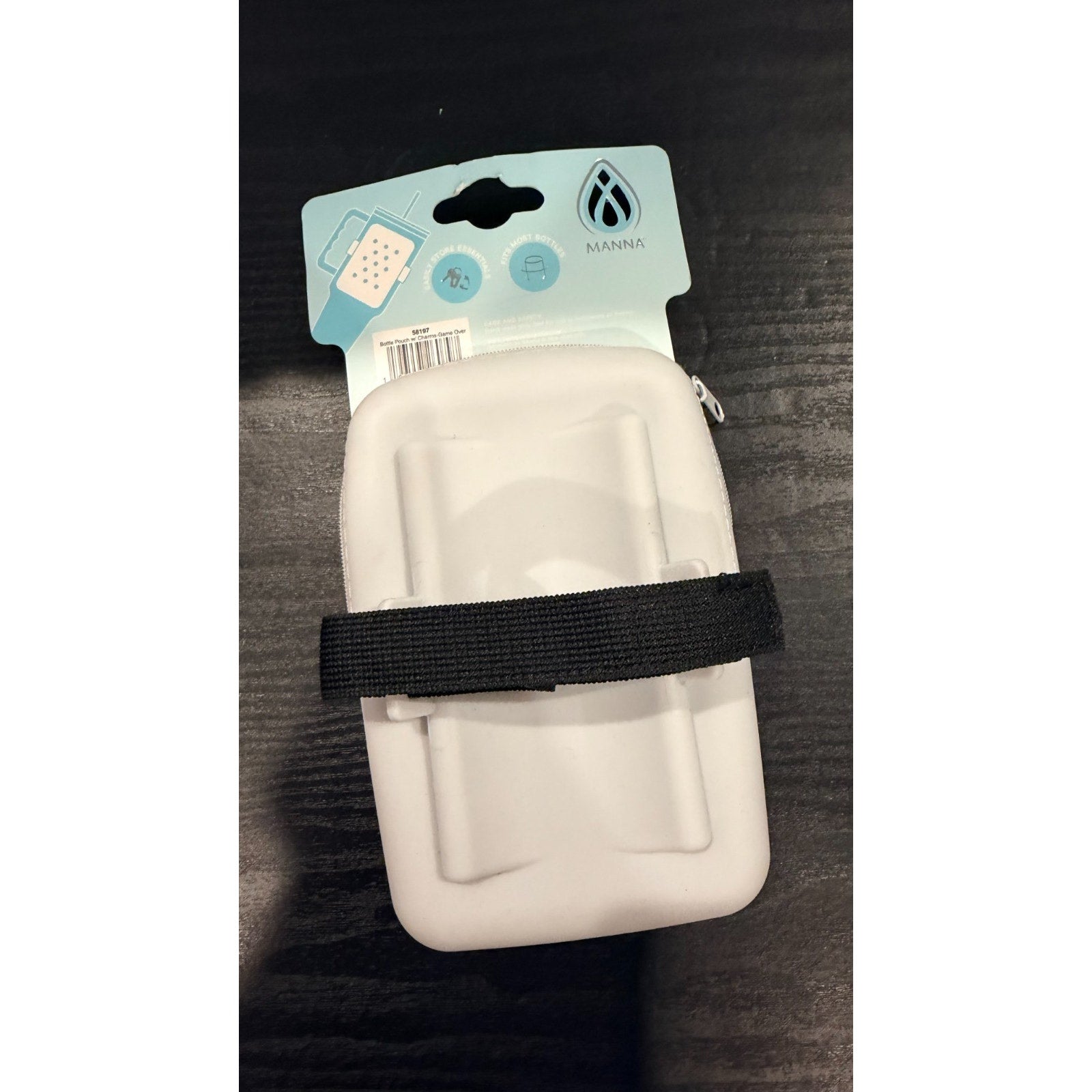 NEW Snowfall White Silicone Water Bottle Pouch with Charms