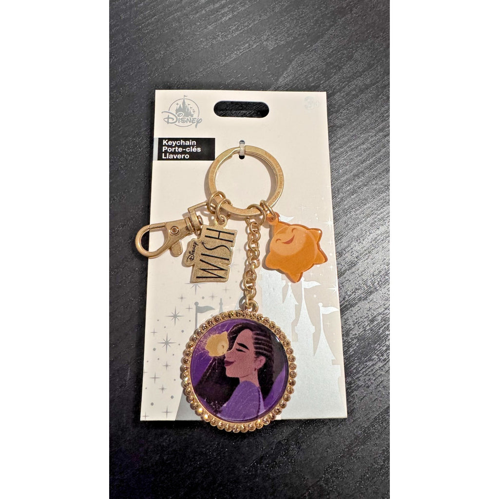 Disney Parks Wish Movie Bag Charm/Keychain Asha with Star Metal NEW