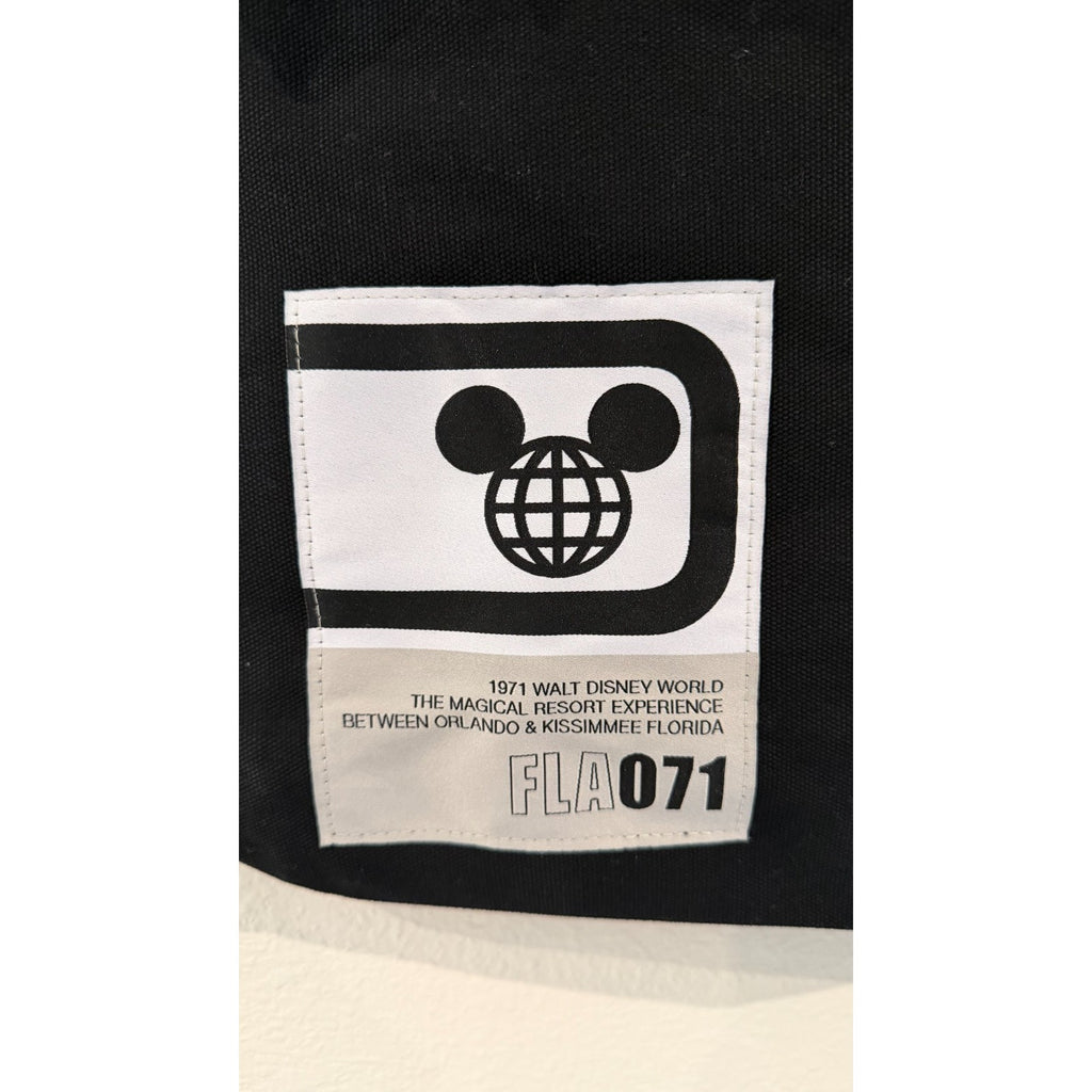 Disney Parks Walt Disney World Logo Canvas Black Tote NWT