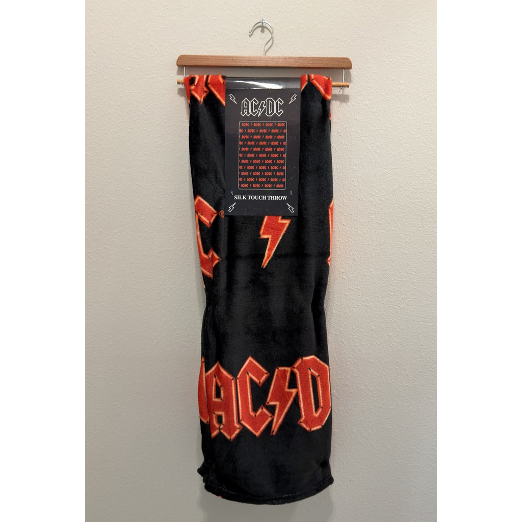 AC/DC Rock Band Logo Silk Touch Throw Blanket – 50" x 70" – NWT