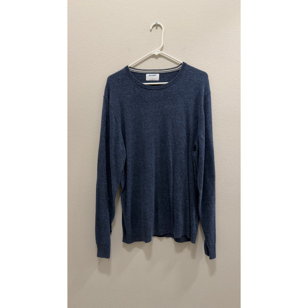Old Navy Men's Crewneck Pullover Sweater Heathered Blue Size XL