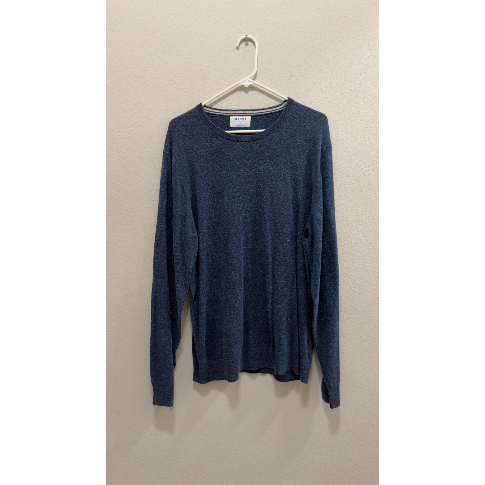 Old Navy Men's Crewneck Pullover Sweater Heathered Blue Size XL