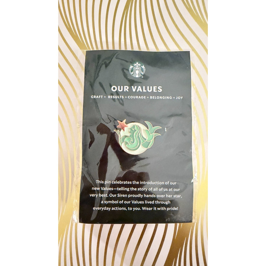 Starbucks "Our Values" Siren Pin – Limited Edition 2024 NEW