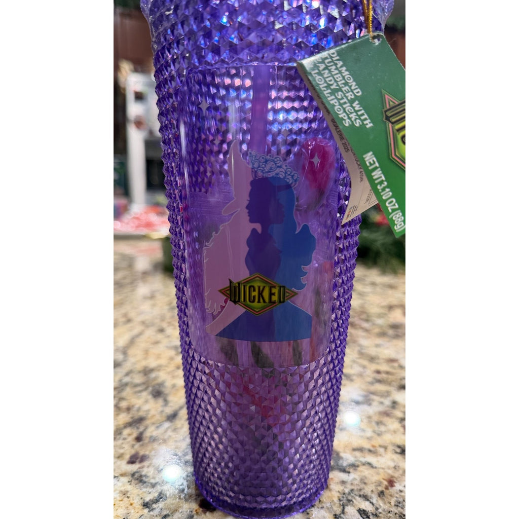 NEW Wicked Movie Diamond Tumbler Gift Set – Candy & Lollipops Included