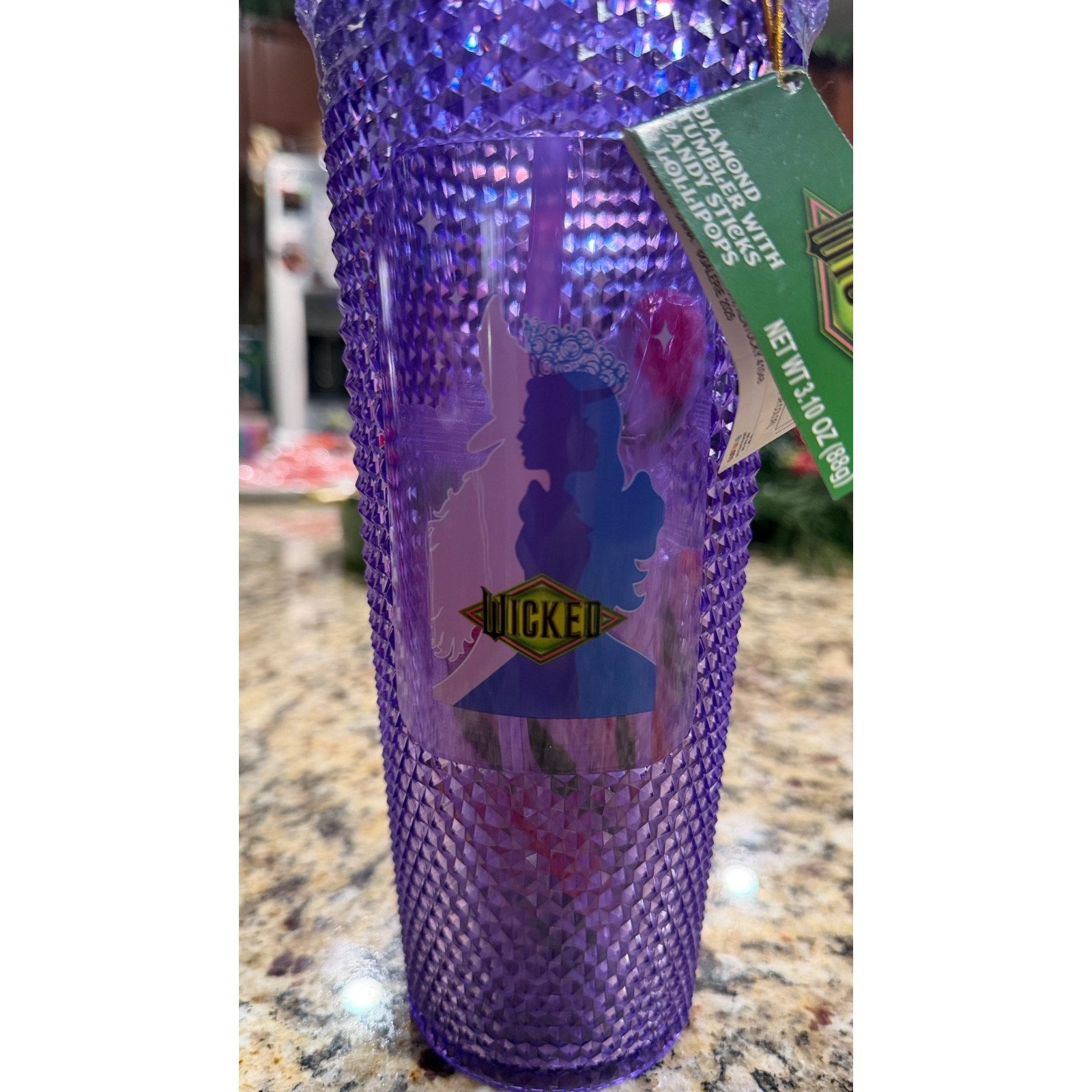 NEW Wicked Movie Diamond Tumbler Gift Set – Candy & Lollipops Included