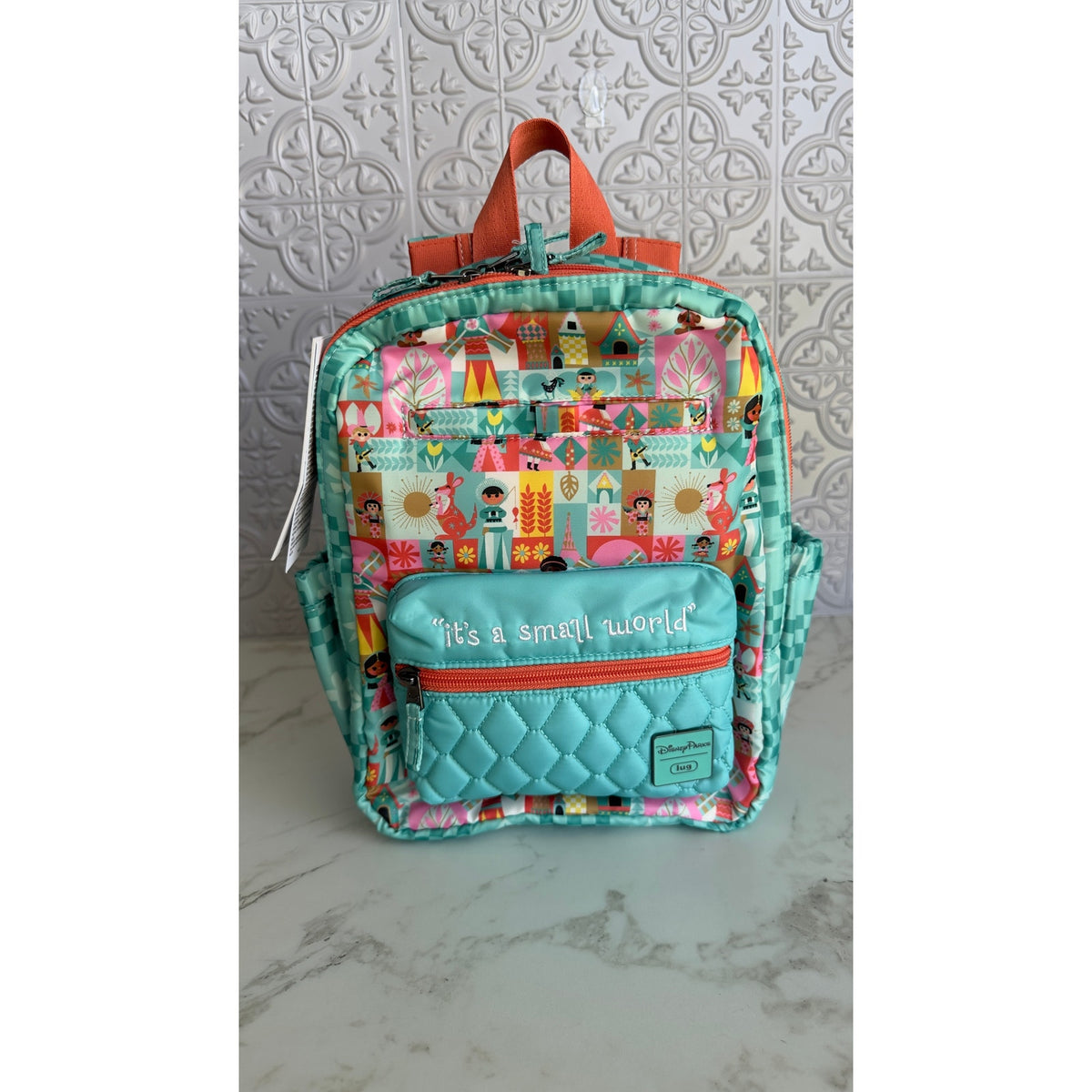 Disney Parks x Lug "It’s a Small World" Volley Mini Backpack - Green - NWT