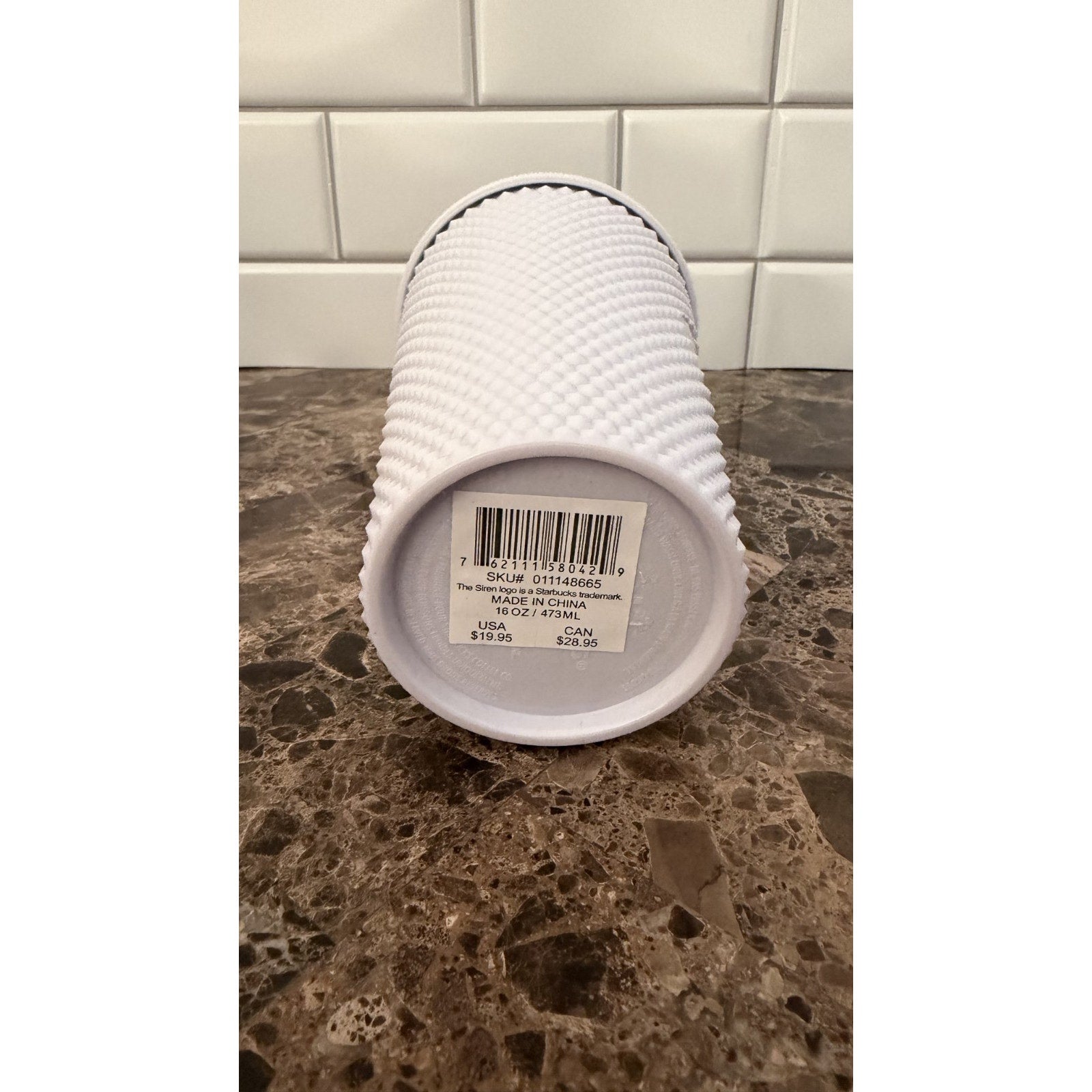 NEW STARBUCKS WHITE Studded Bling Tumbler Venti 24oz Spring 2024