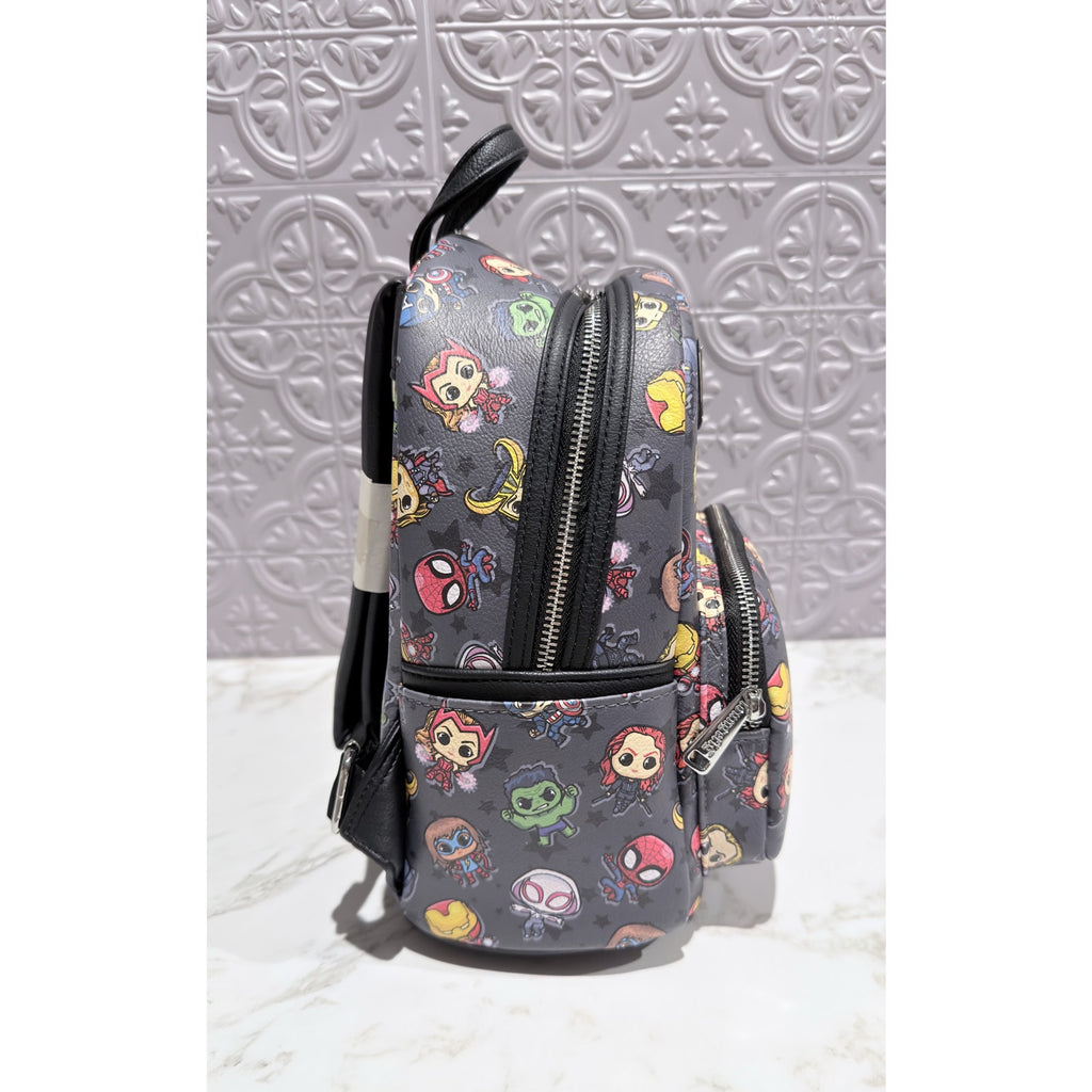 Disney x Loungefly Marvel Chibi Heroes Villains Mini Backpack NWT