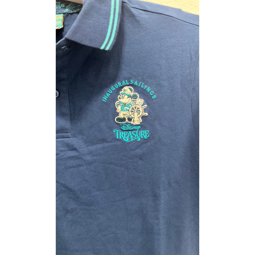 Disney Cruise Line Disney Treasure "Inaugural Sailings" Adult Polo Large NWT
