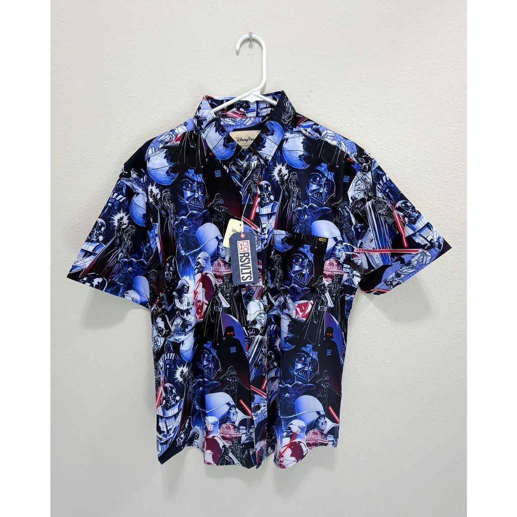 NWT Star Wars RSVLTS "Darth Vader" KUNUFLEX Short Sleeve Shirt - Medium