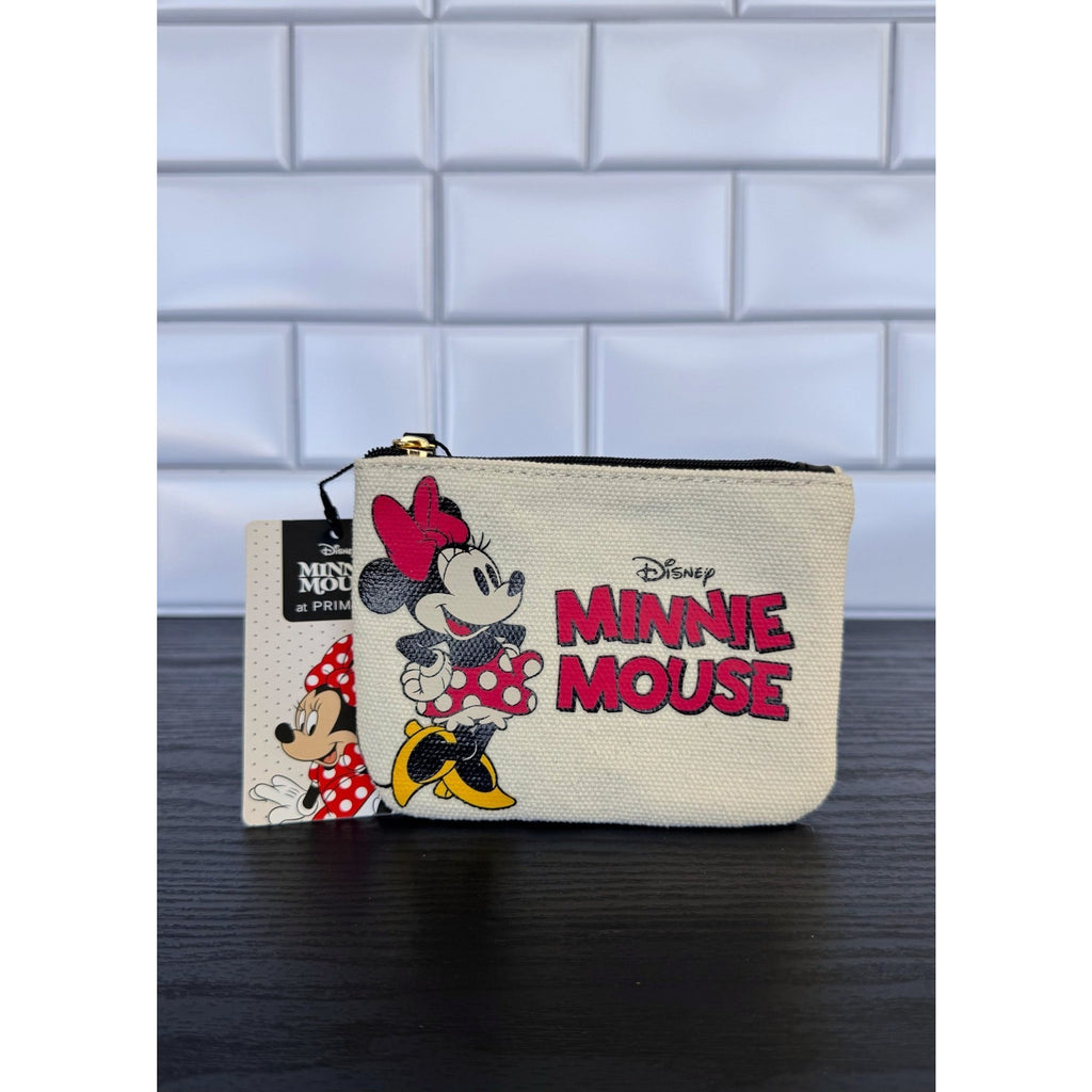 Primark Disney Minnie Mouse Zip Top Coin Purse New With Tags Small Canvas NWT