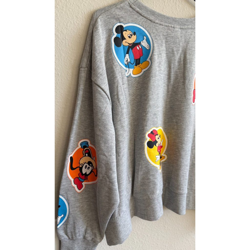 NEW Disney Parks WDW 50th Vault Collection "Stickers" Women's Sweatshirt 1XL