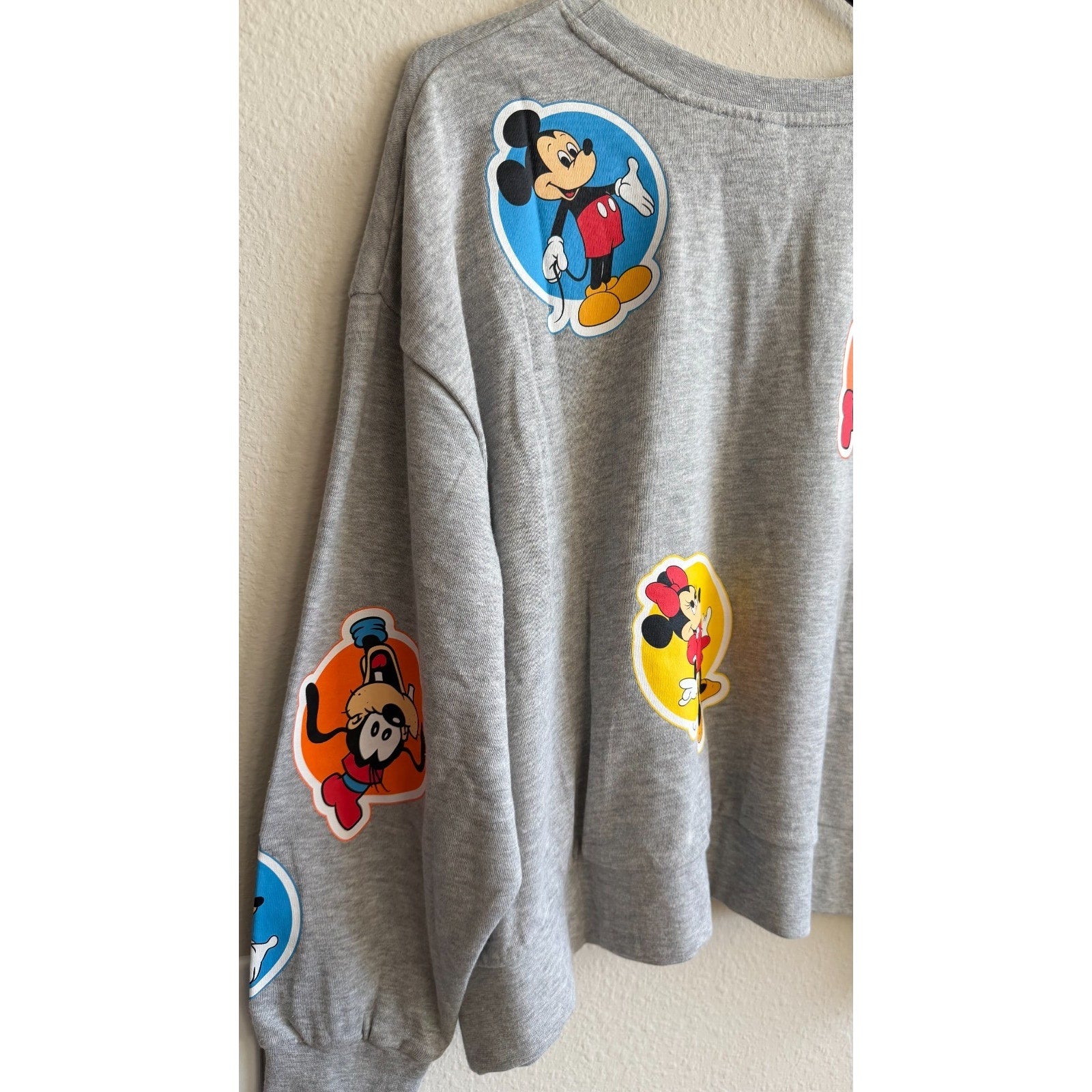 NEW Disney Parks WDW 50th Vault Collection "Stickers" Women's Sweatshirt 1XL
