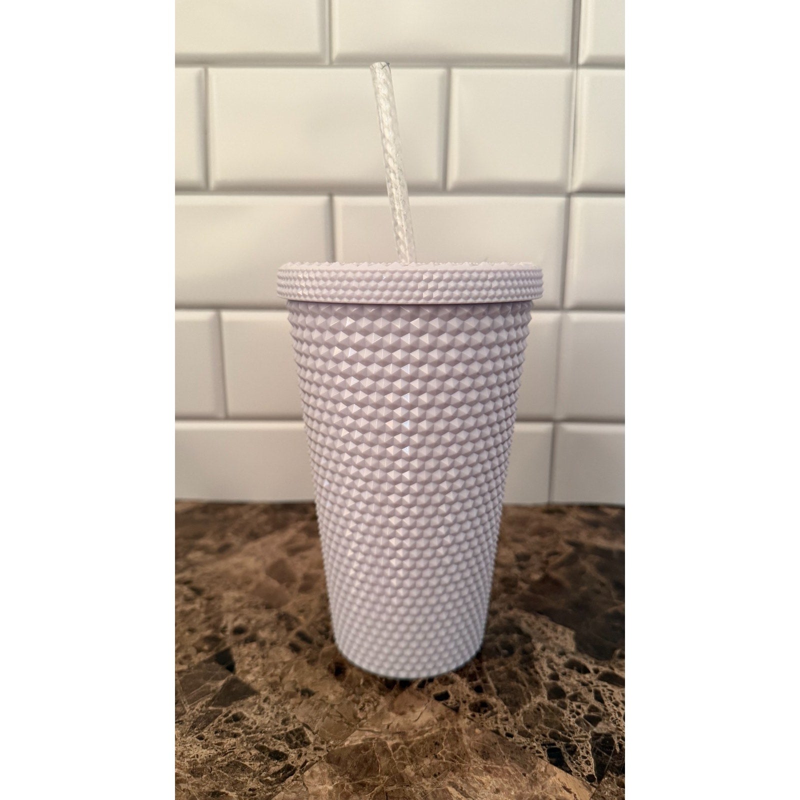 NEW STARBUCKS WHITE Studded Bling Tumbler Venti 24oz Spring 2024