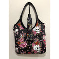 New Ed Hardy Tattoo Print Tote Bag Skull, Tiger & Swallow Graphic Shoulder Bag