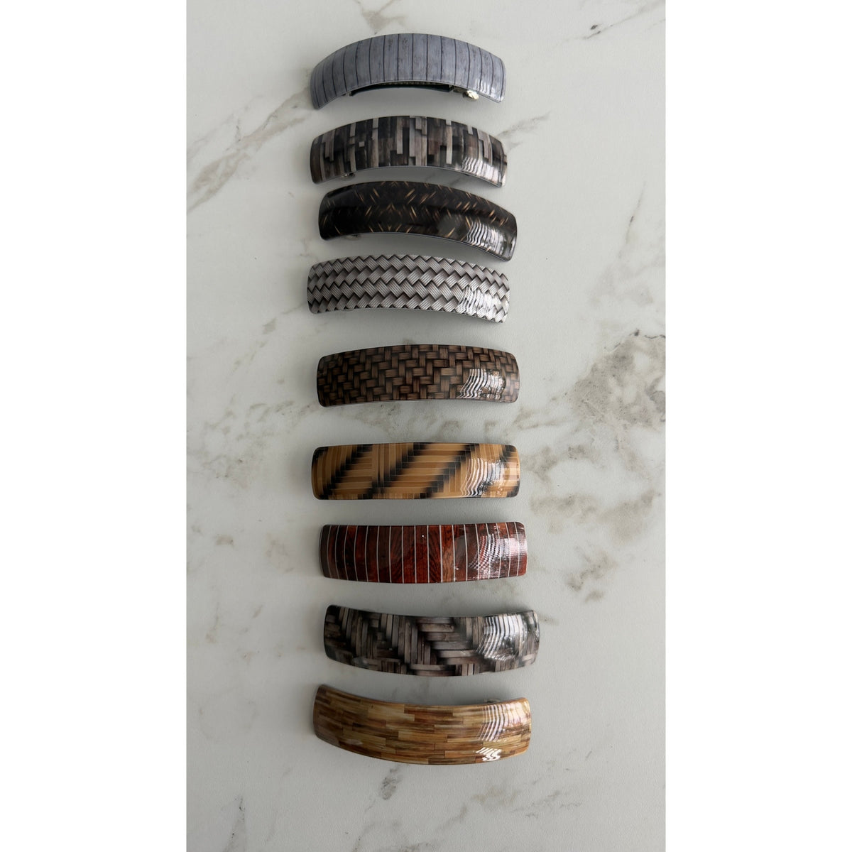 16 Pack Acrylic Hair Clips French Style Barrettes