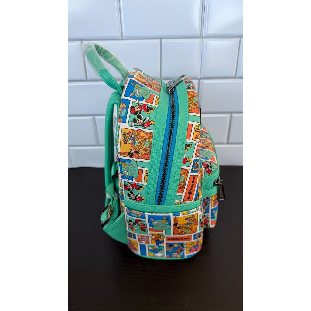 NEW Disney Parks x Loungefly Backpack Mickey Mouse & Friends Attractions