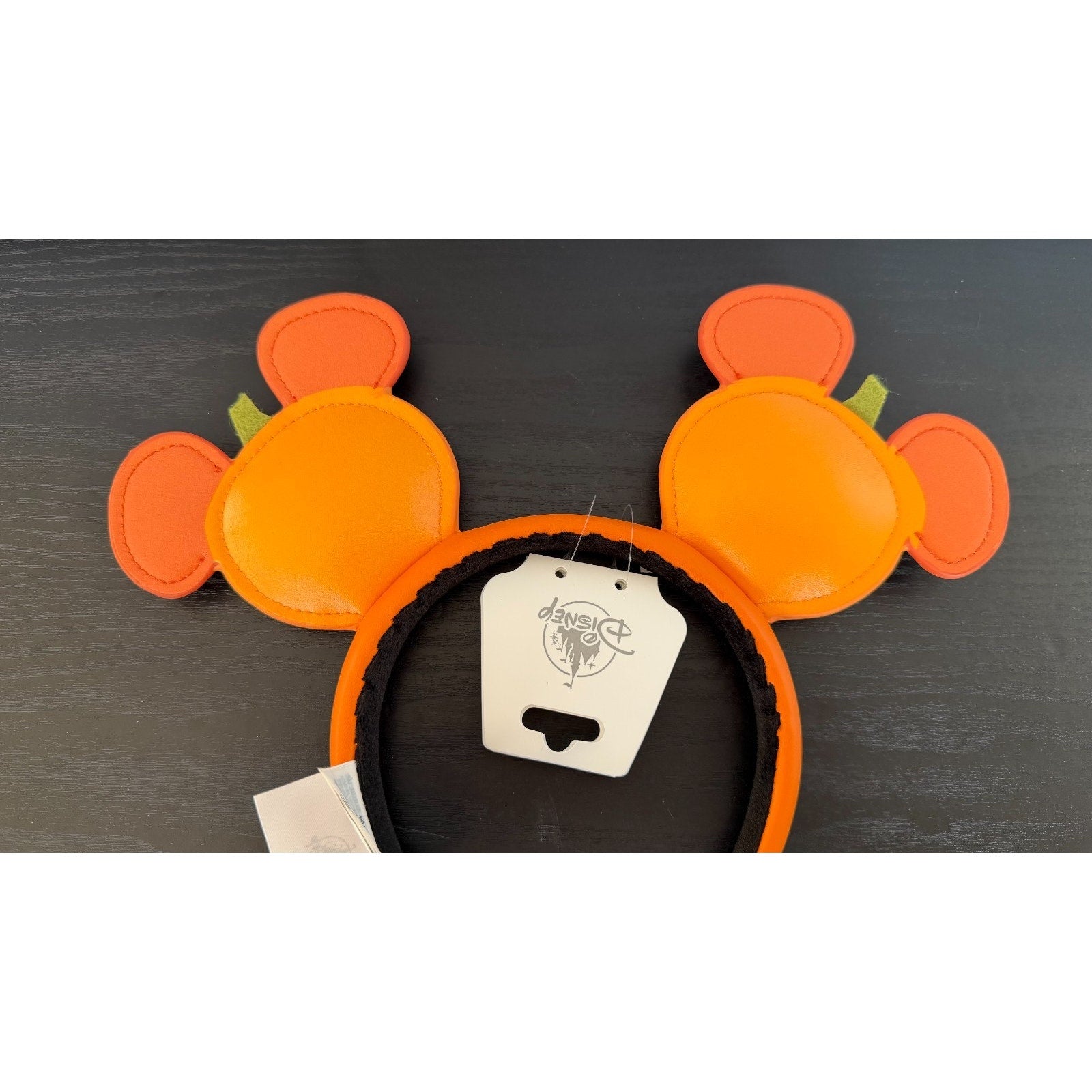 Disney Parks Mickey Mouse Jack-o'-Lantern Halloween Minnie Ear Headband - NEW