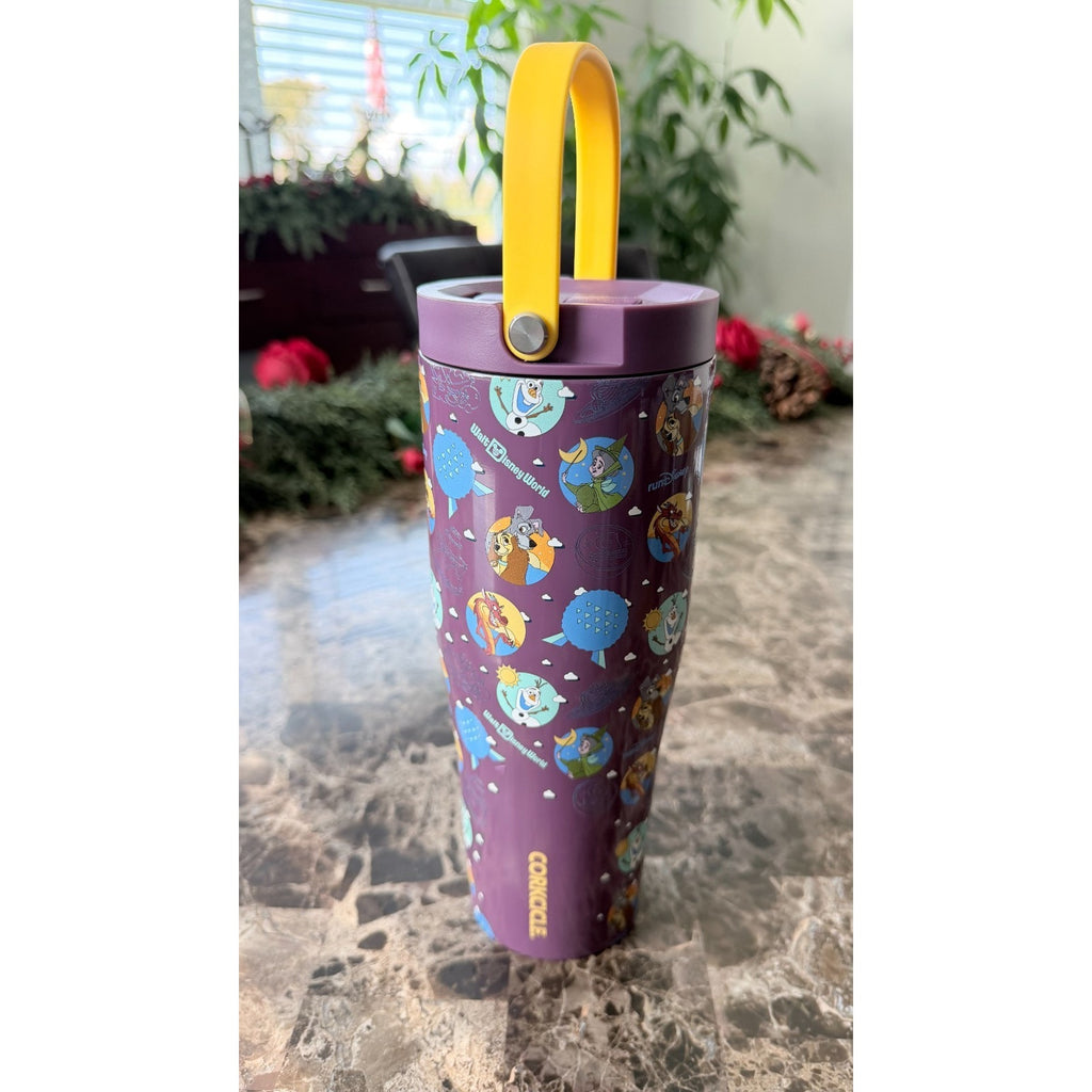 NEW Corkcicle runDisney Wine & Dine Half Marathon 2025 Tumbler - Purple/Yellow