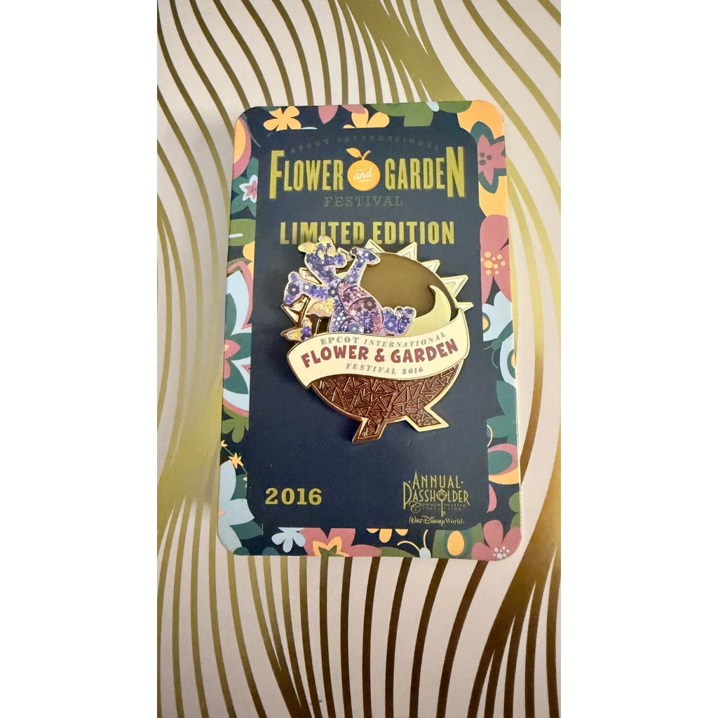 Disney 2016 Epcot Flower & Garden FIGMENT Passholder Pin NEW Limited Release