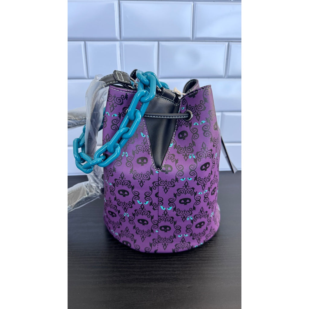 Disney x Loungefly Haunted Mansion Wallpaper GLOW IN THE DARK Bucket Bag
