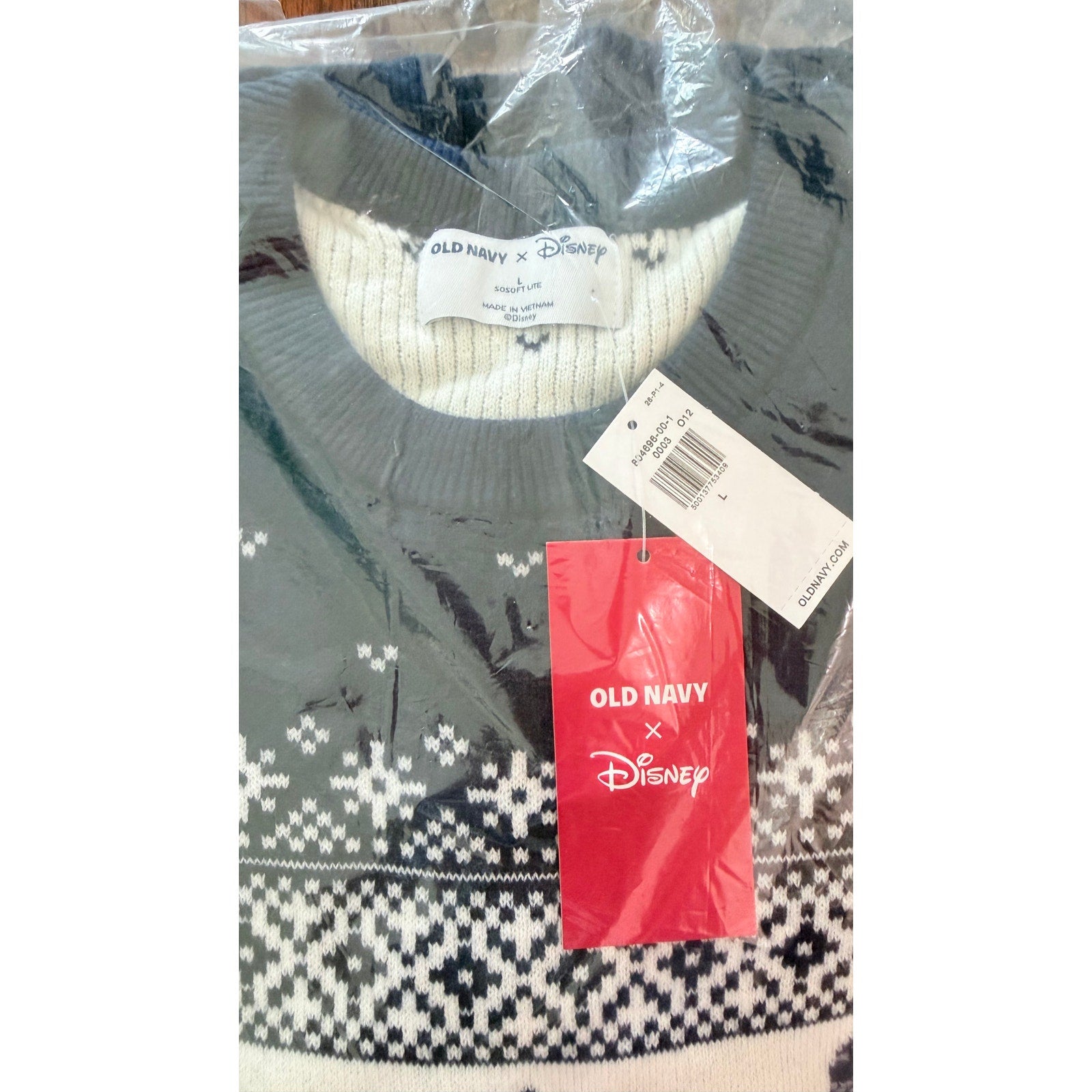 Old Navy x Disney Mickey Mouse Fair Isle Sweater – Men's Large – NWT
