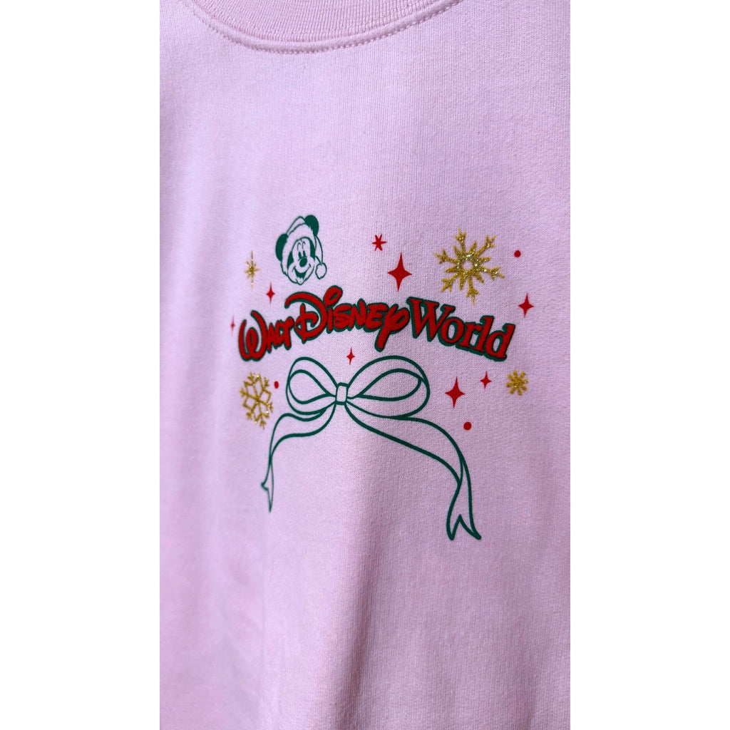 NWT Disney World Holiday Sweatshirt - Pink 'Sweetest Time of the Year' - Large