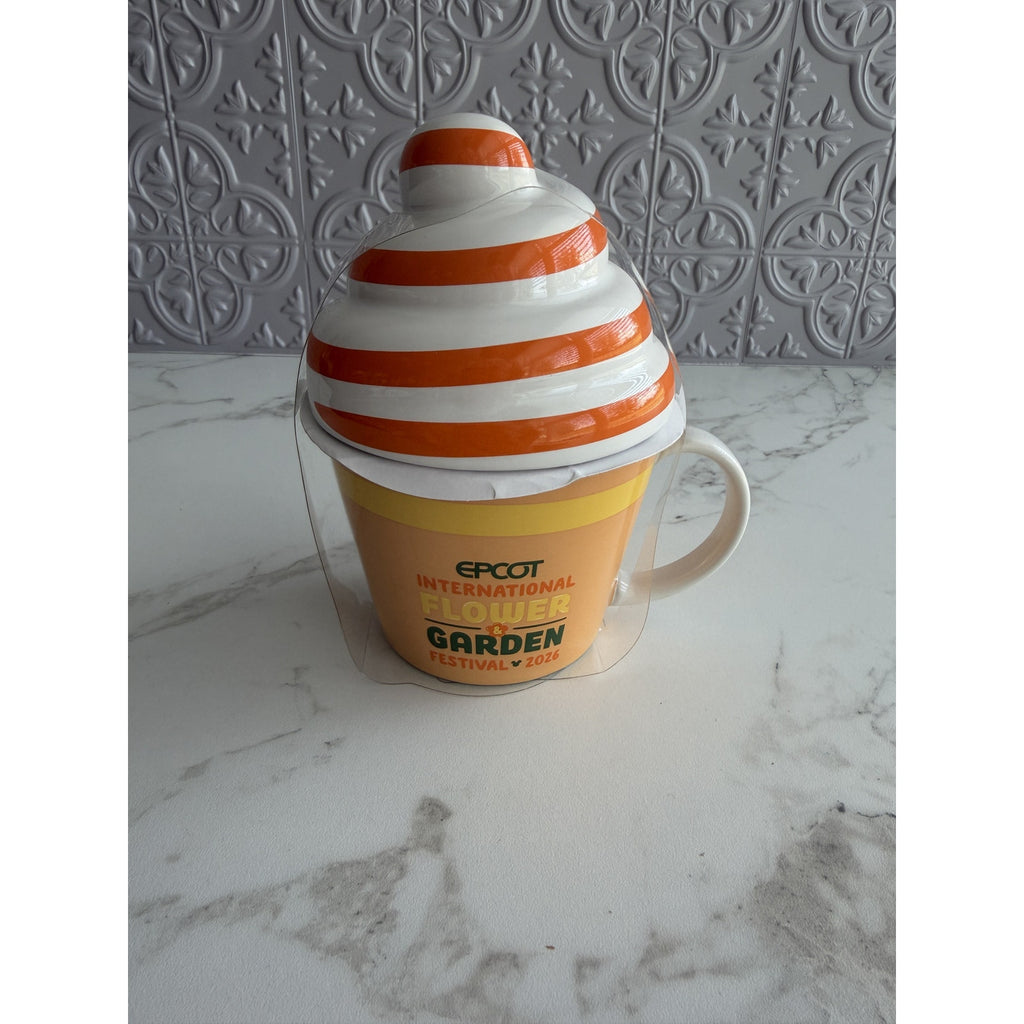 Disney Parks 2026 Flower Garden Festival Orange Bird Citrus Swirl Mug w/Lid NEW