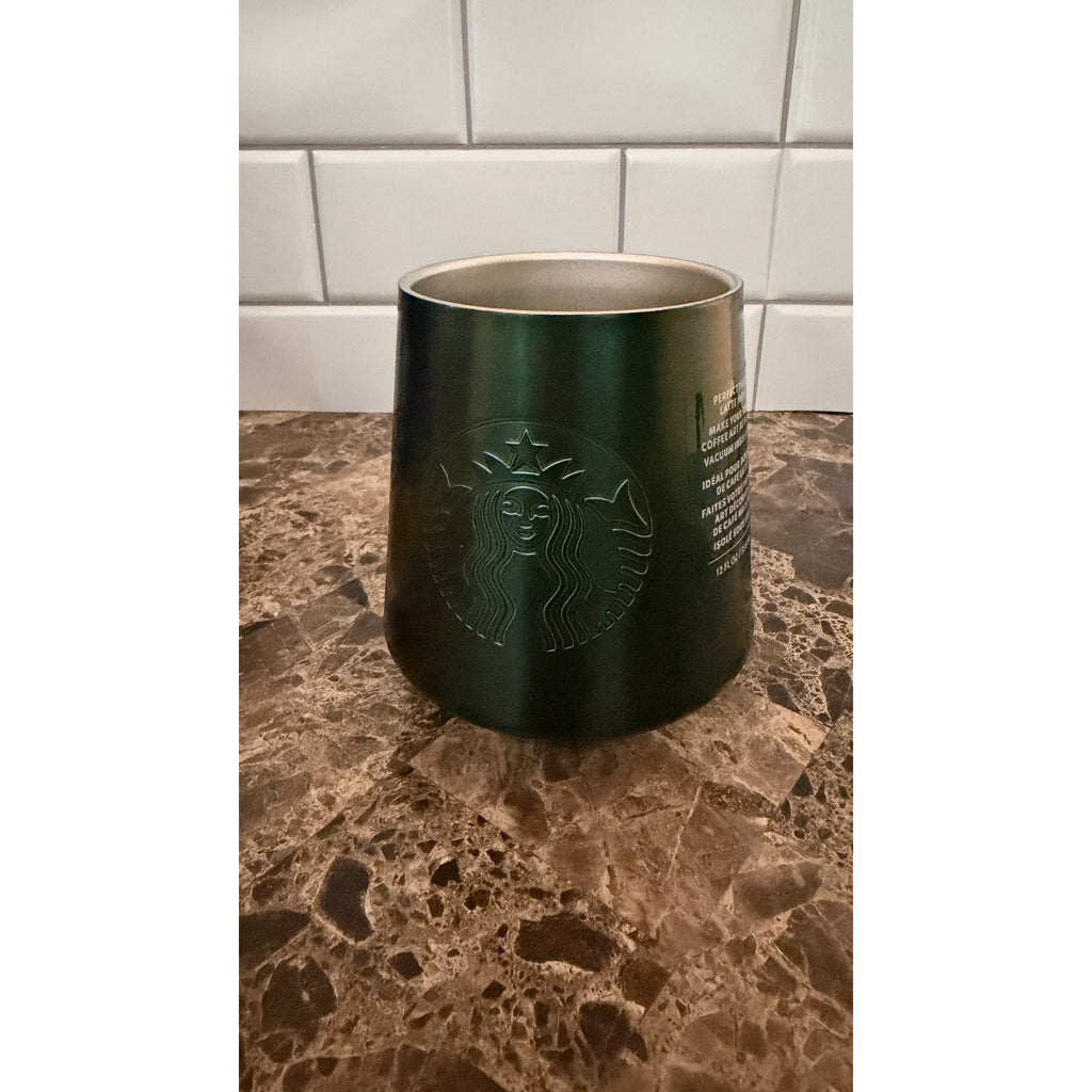 Starbucks Green Stainless Steel Vacuum Insulated Latte Mug 12 oz NWT