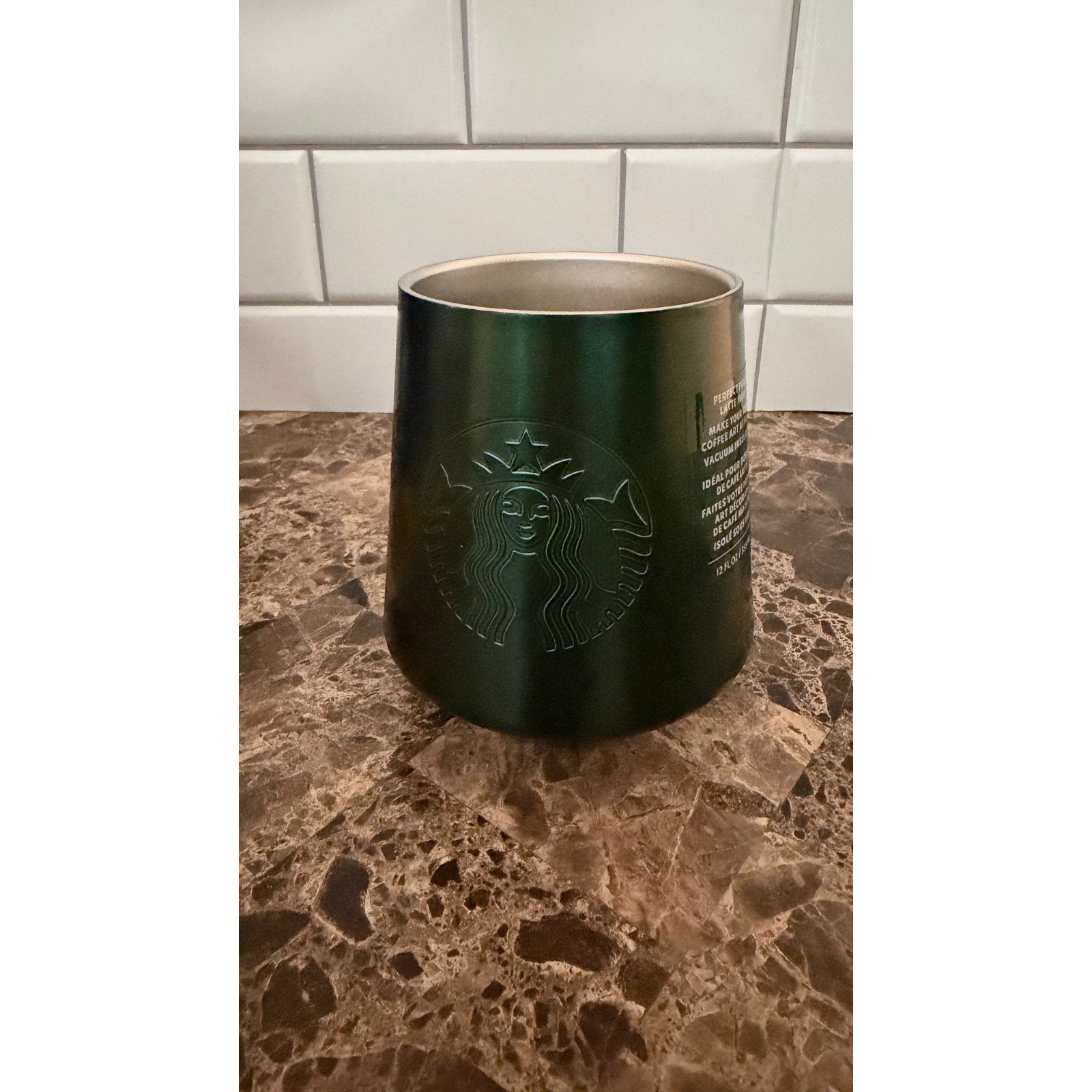 Starbucks Green Stainless Steel Vacuum Insulated Latte Mug 12 oz NWT