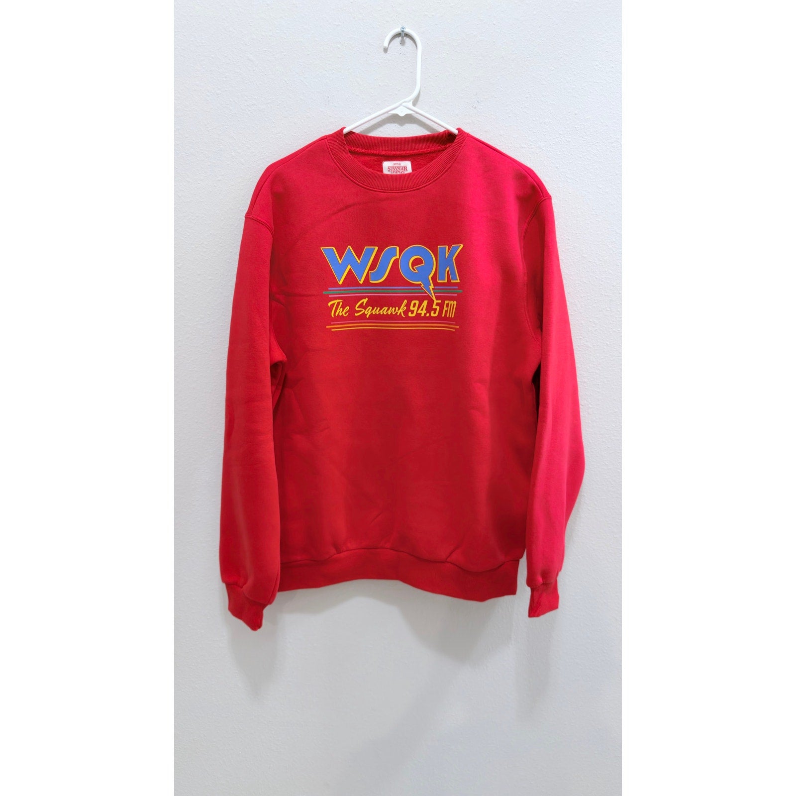 NWT Netflix Stranger Things x Primark WSQK Radio Crewneck - Size M