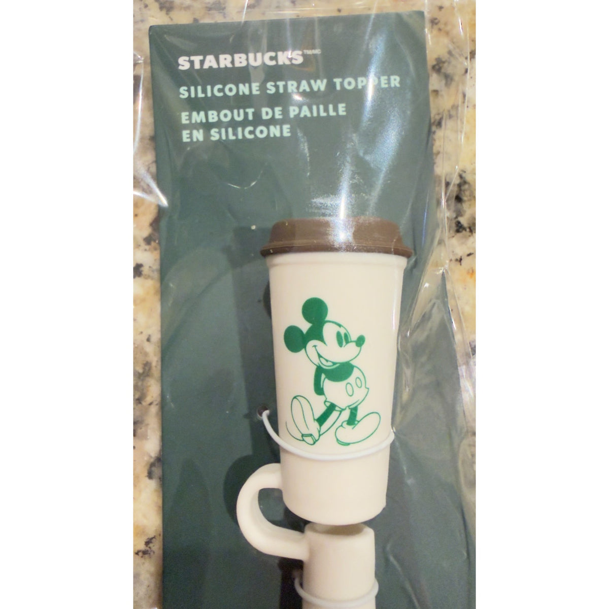 Disney Parks x Starbucks Silicone Mickey Cup Straw Topper - NWT