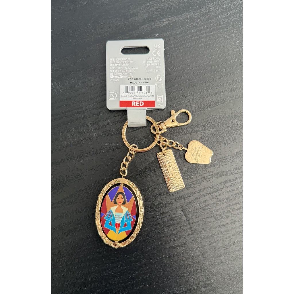 Disney Parks Snow White Live Action Evil Queen Magic Mirror Bag Tag Keychain NEW