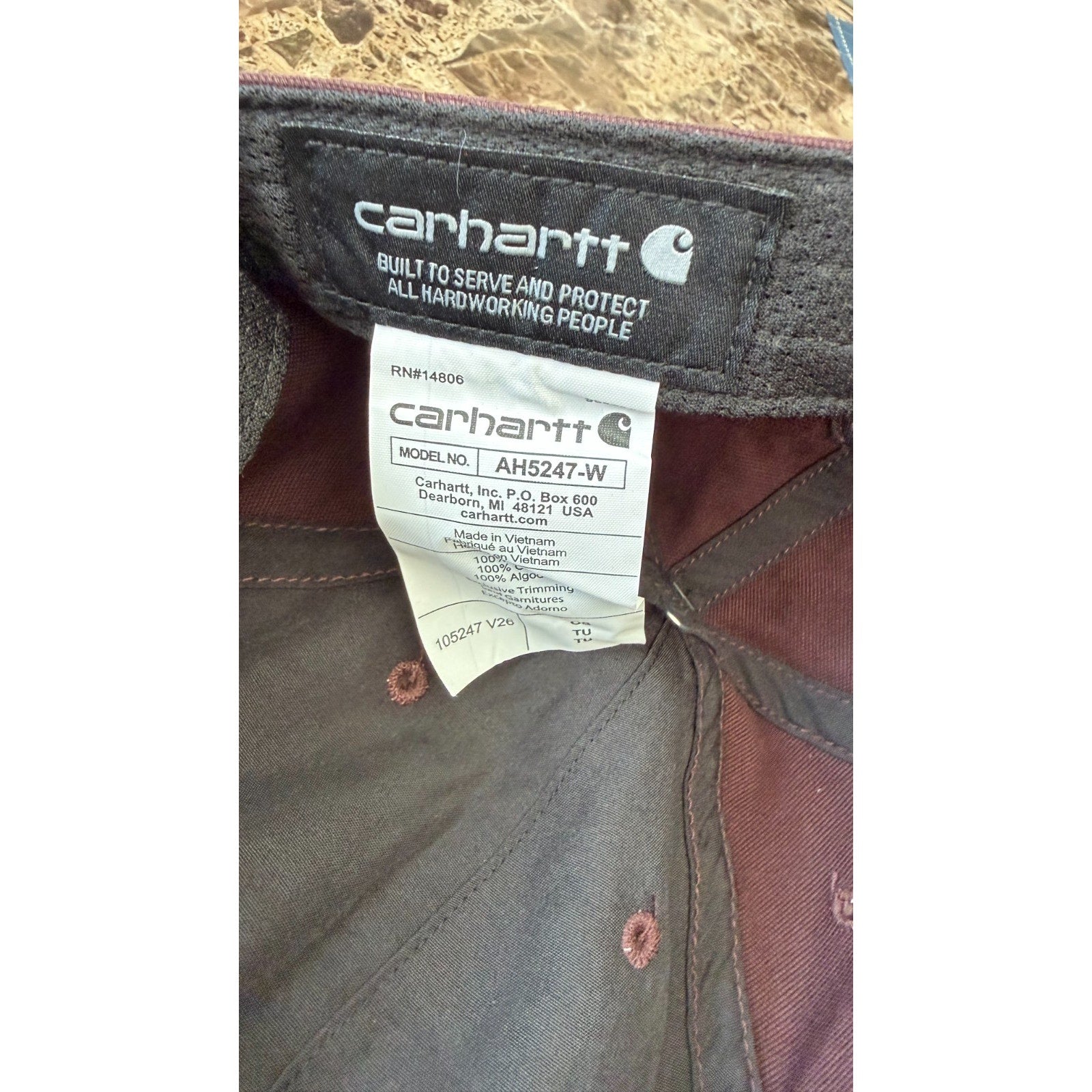 NWT Carhartt Adult Unisex Canvas Script Graphic Cap - Blackberry