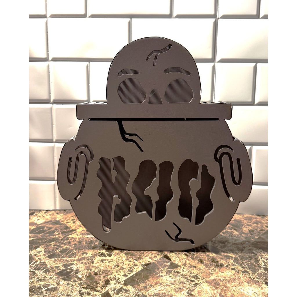Hyde & EEK 12" Cauldron BOO Backlit Sign-Purple & Green LED Halloween Decor NWOT