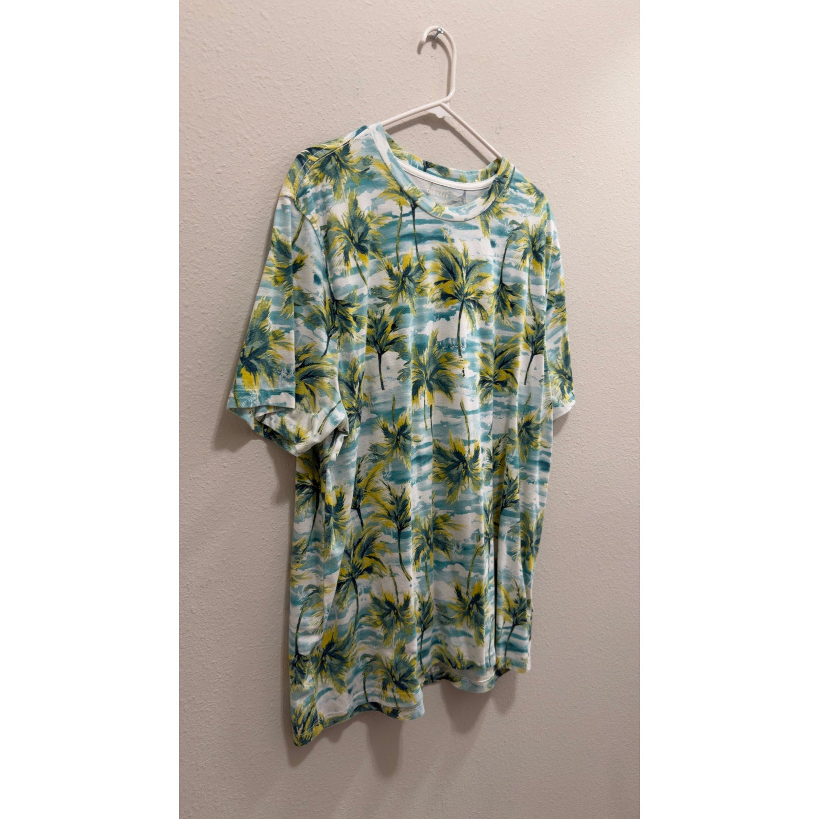 Old Navy Men's Palm Tree Tropical Soft Washed Crewneck T-Shirt Size XL