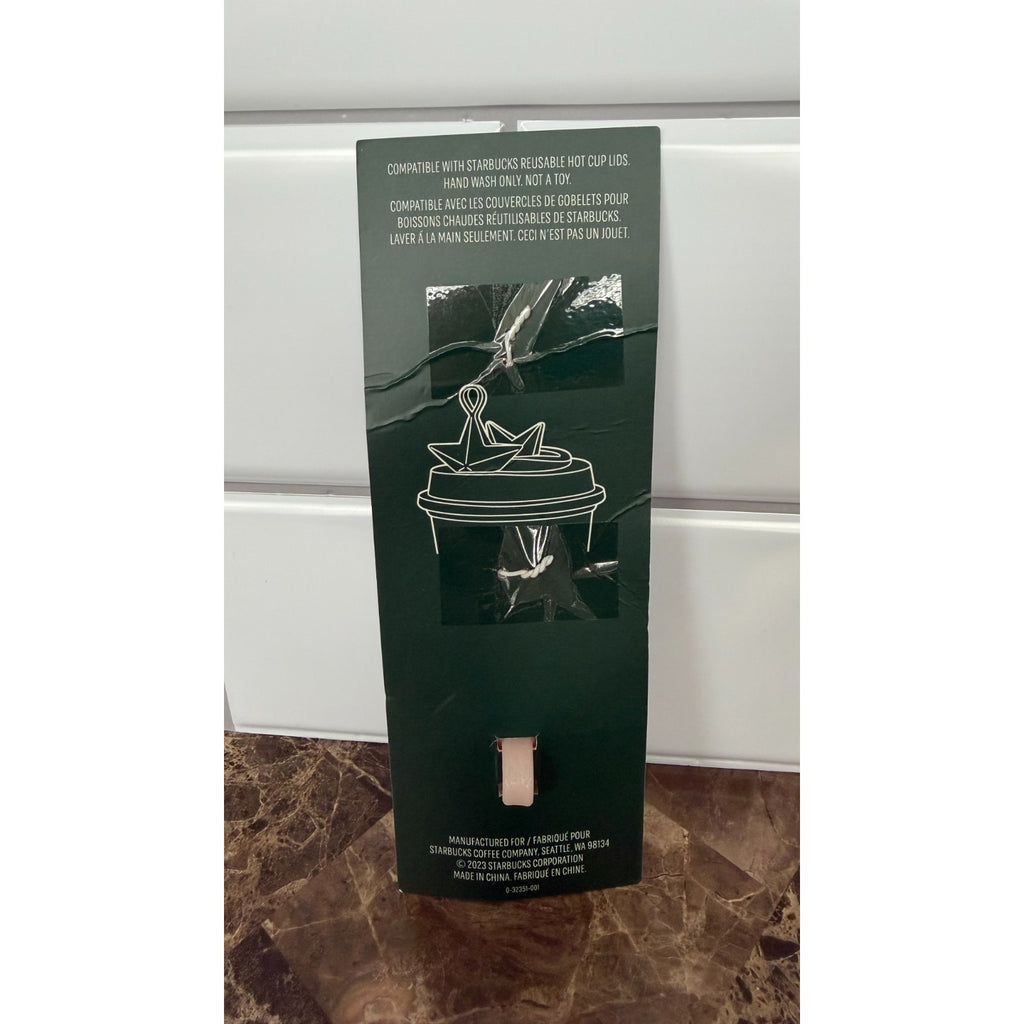Starbucks 2023 Holiday Pink Star Reusable Silicone Hot Cup Lid Stopper NEW
