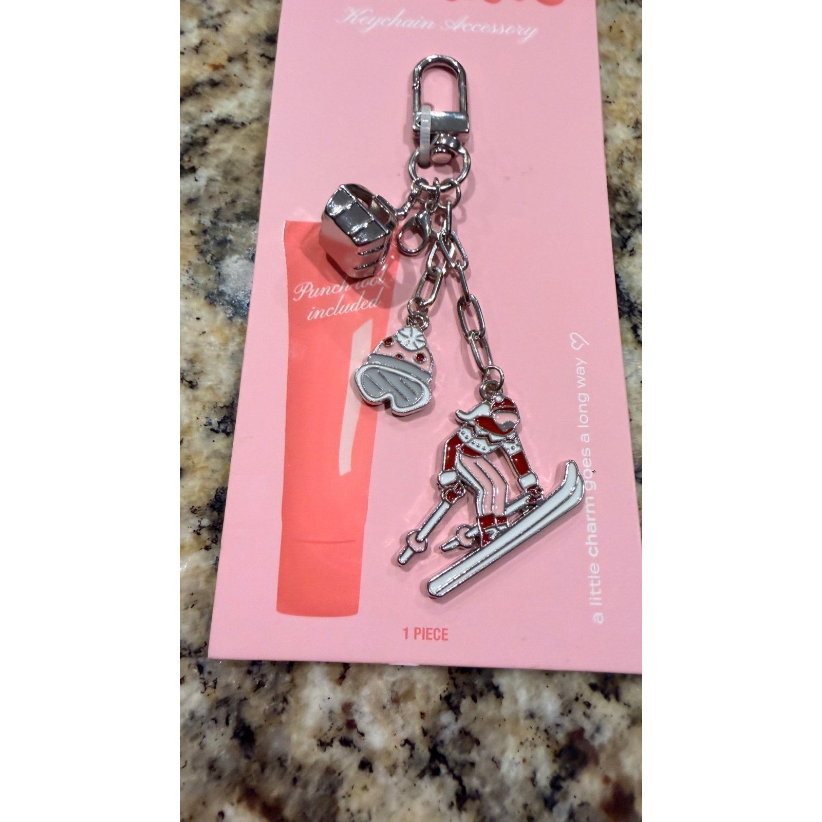 Studio Artifact Lip Charm Keychain - Skier (New)