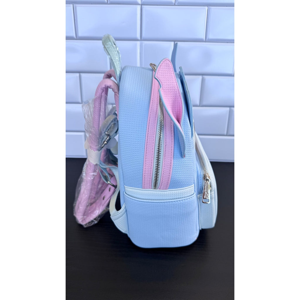 Disney Parks x Loungefly Stitch 626 Day Blue &Pink Waffle Texture Backpack NWT