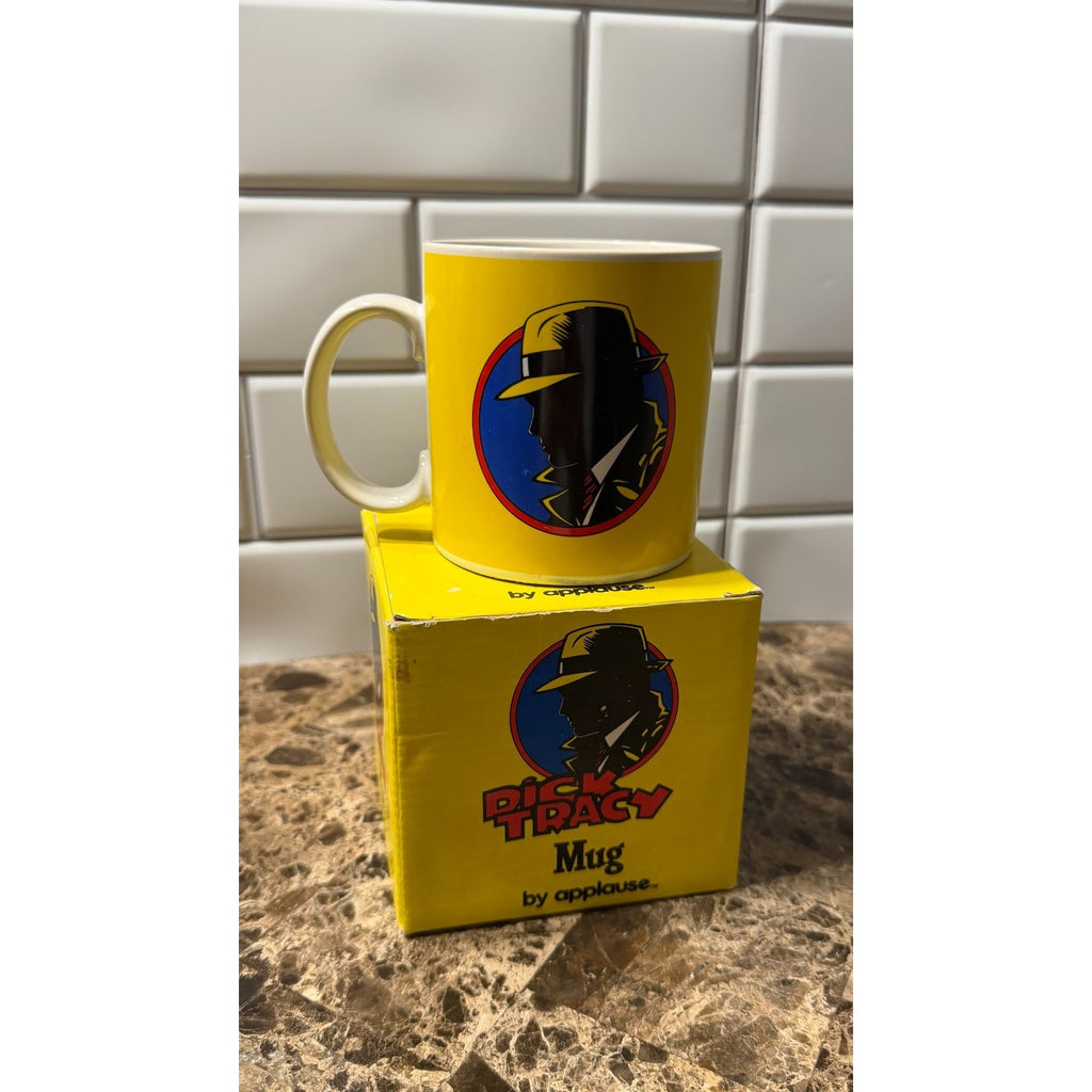 Dick Tracy 1990 Figural Coffee Mug Disney Applause with Box NEW