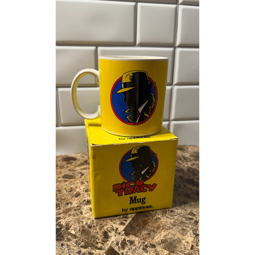 Dick Tracy 1990 Figural Coffee Mug Disney Applause with Box NEW