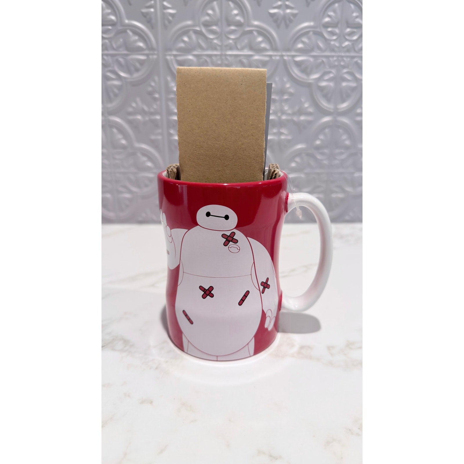 Disney Big Hero 6 Baymax Coffee Mug with Mochi Ceramic Spoon Set NEW