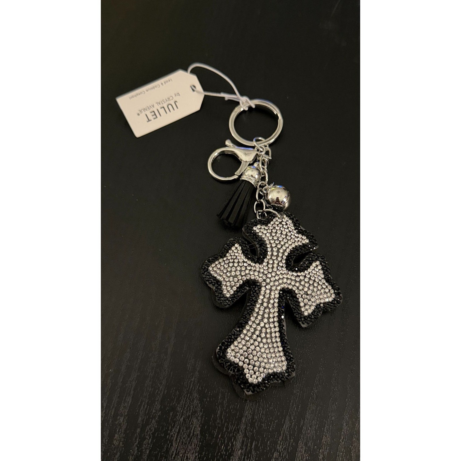 NEW Juliet Bling Rhinestone Keychain - Ornate Cross
