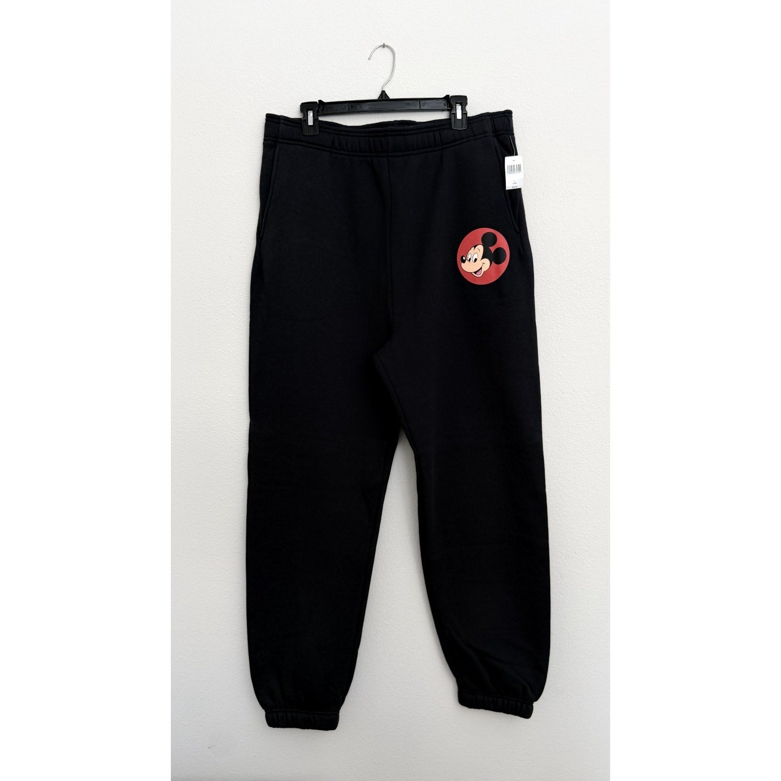 NEW! Disney Parks Mickey Mouse Jogger Pants - Black Adult Large