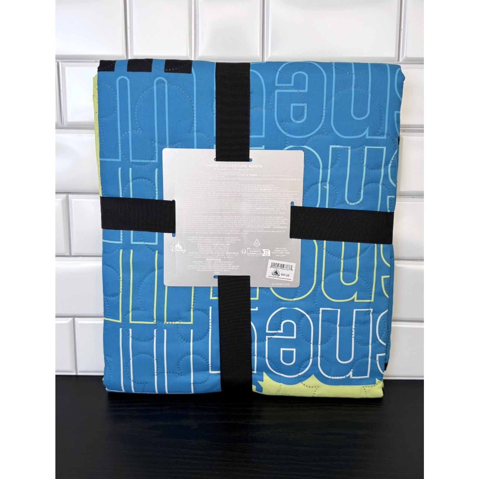 NEW Disney Parks Mickey Castle Quilted Picnic Throw Blanket Waterproof | 50"x60"